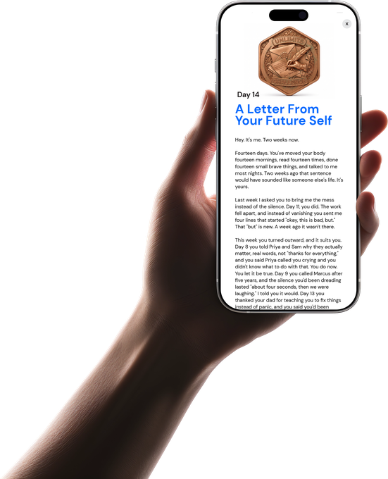 A letter from your Future Self on the Unlimits app